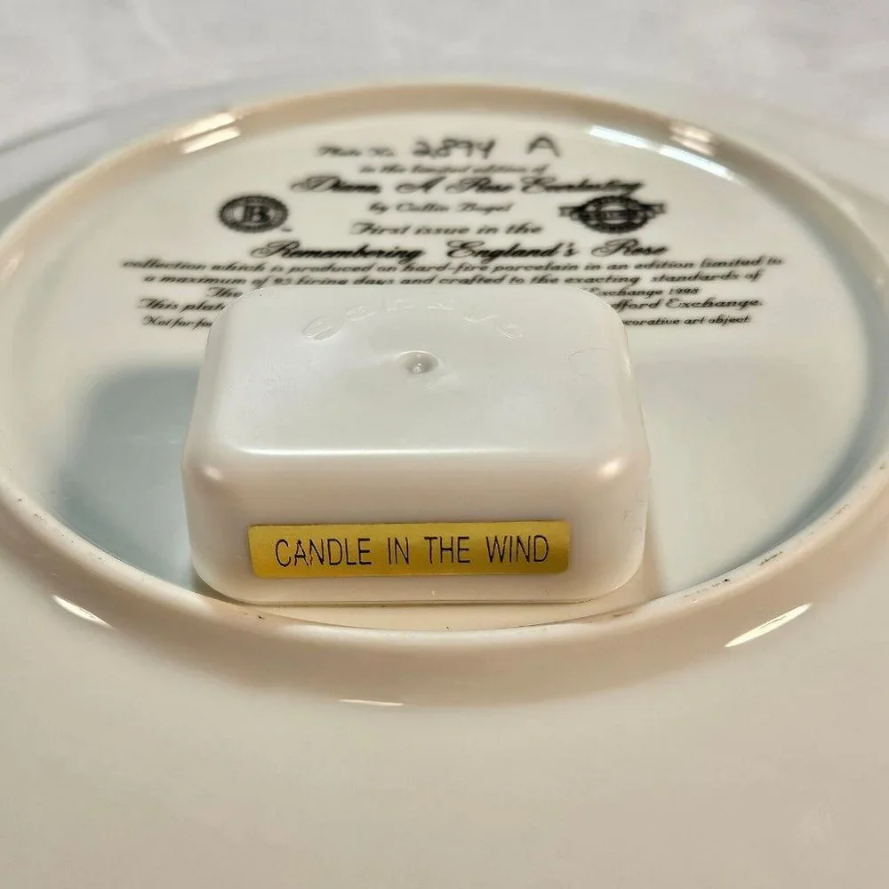 The Bradford Exchange DIANA,‎ A Rose Everlasting Musical Plate - Brand New